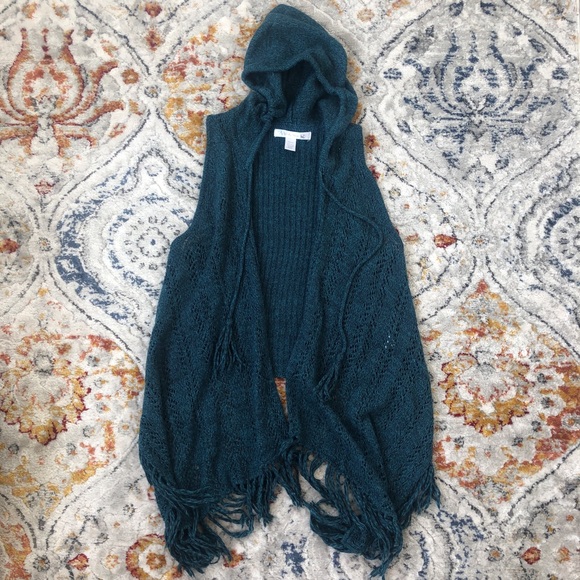 Teal Cardigan Vest - Picture 5 of 13